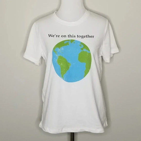 New Project Social T We're On This Together Earth Graphic Tee S - Picture 1 of 6